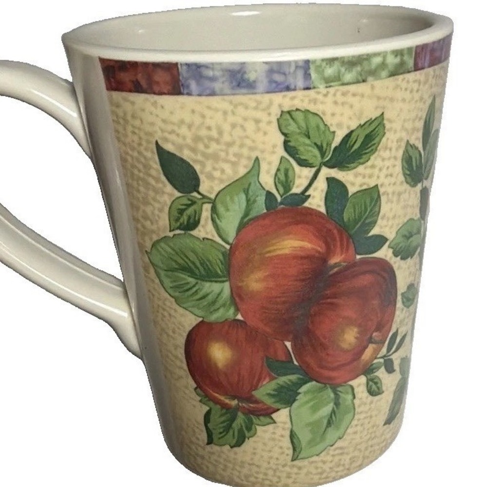 Sakura Evolution Fruit Coffee Mug Apple Pear Grape Ceramic Farmhouse Latte Cup